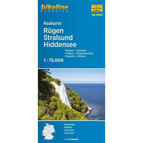 Radkarte Rügen Stralsund Hiddensee (RK-MV03) 1 : 75 000 - Fahrradkarte