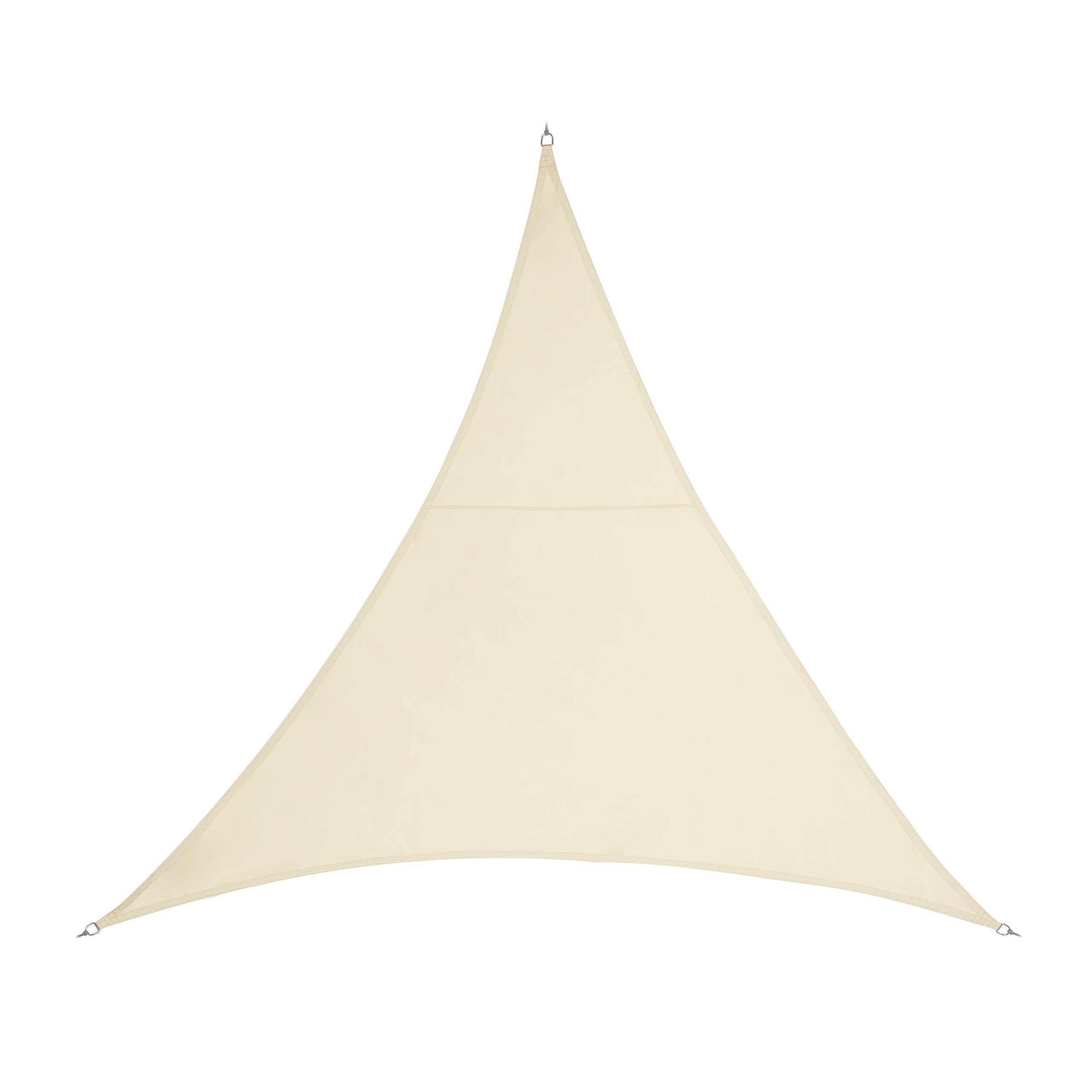 relaxdays Sonnensegel Dreieck Sonnensegel PES beige, 3 x 3 x 3 m