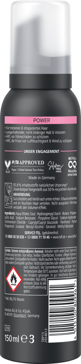 Schaumfestiger Power, Cashmere-artige Geschmeidigkeit, 150 ml