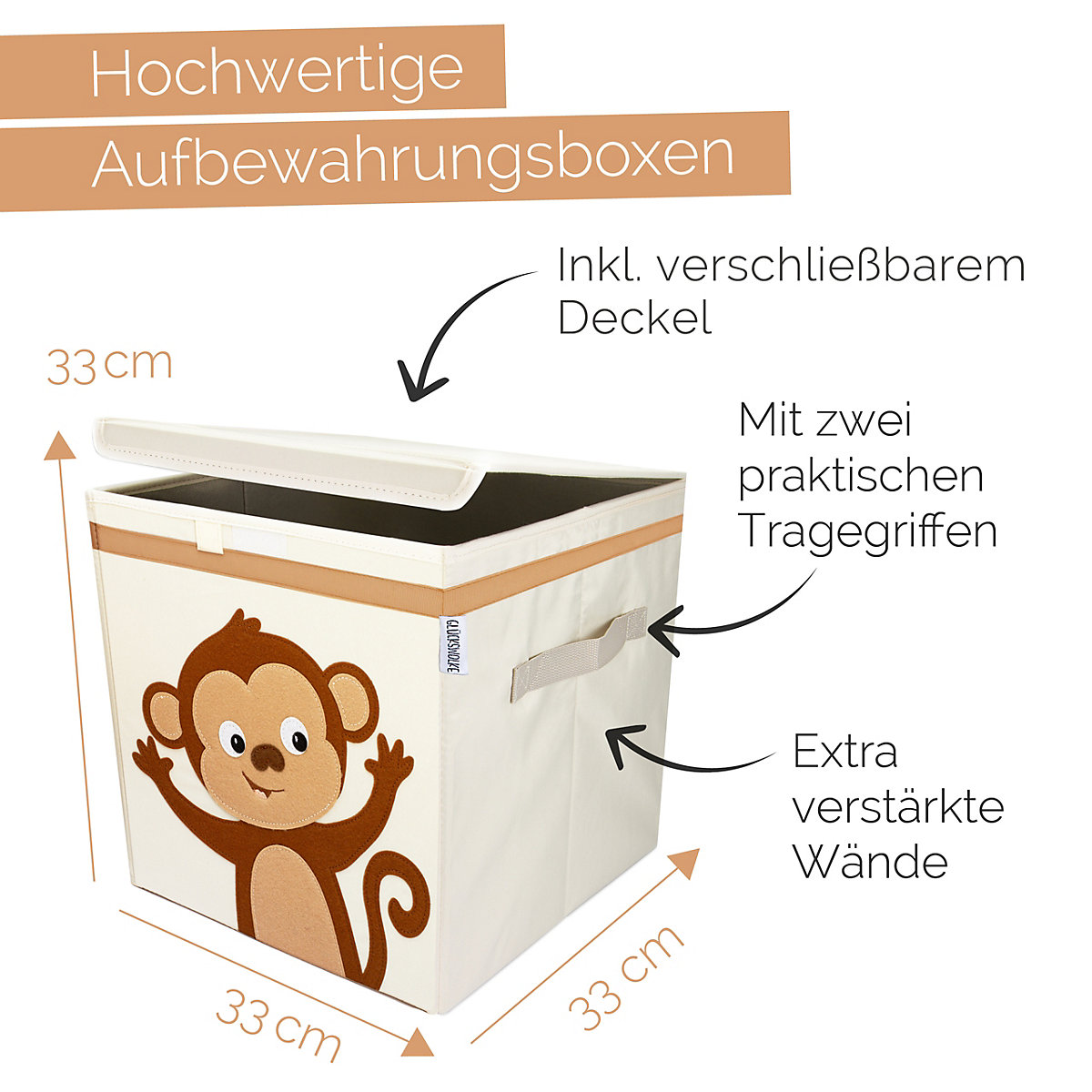 Aufbewahrungsboxen - 15 Motive I Spielzeugkiste mit Deckel I Boxen zur Aufbewahrung im Kallax Regal I Kinderzimmer Deko
