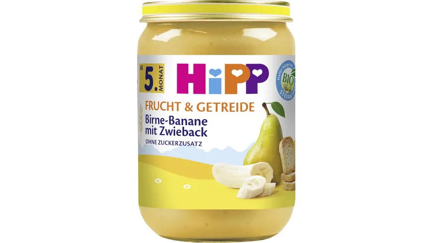 HiPP Bio Frucht und Getreide Birne-Banane mit Zwieback 190 g