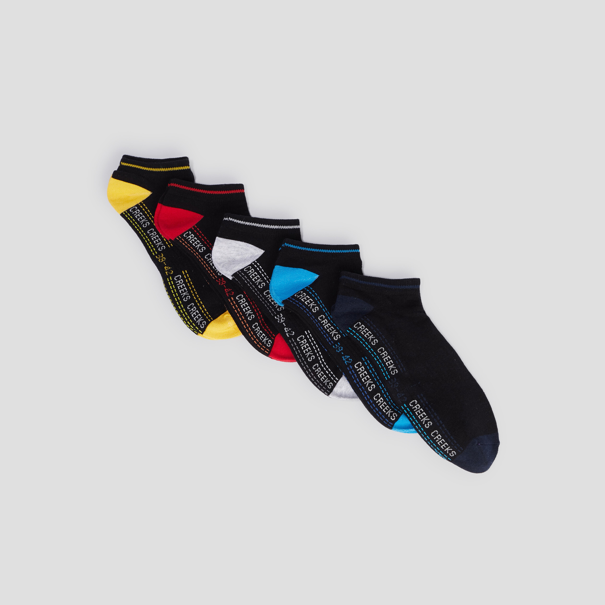 Lot 5 paires de socquettes multicolore homme | La Halle