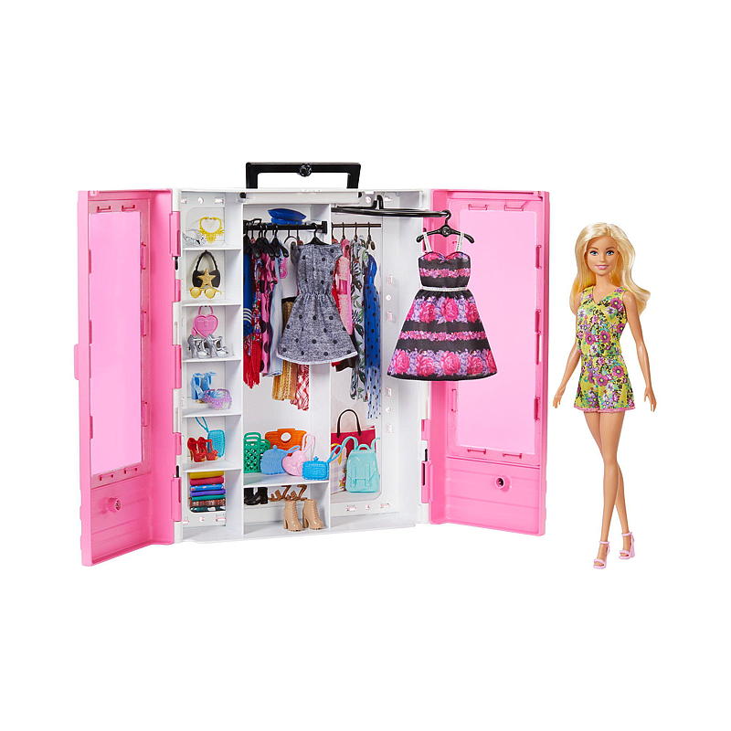 Barbie Barbiedukke med klesskap