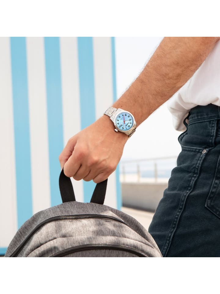Calypso Herrenuhr Quarz Stahl/Hellblau günstig kaufen onesize