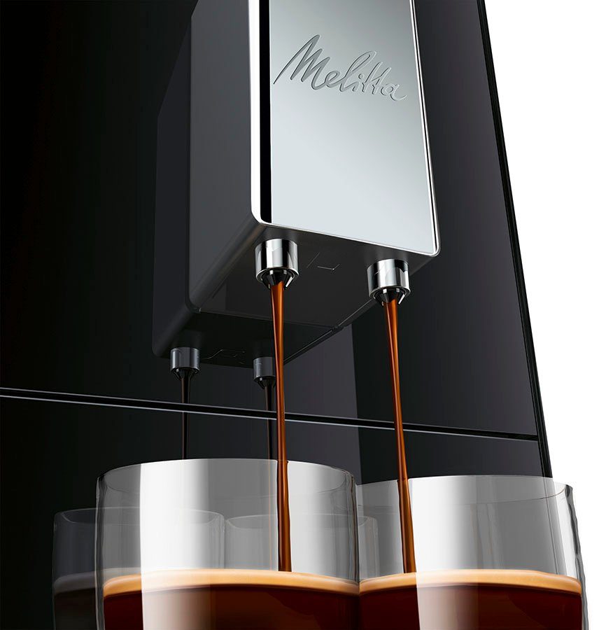 Melitta Kaffeevollautomat Solo® E950-201, schwarz, Perfekt für Café crème & Espresso, nur 20cm breit