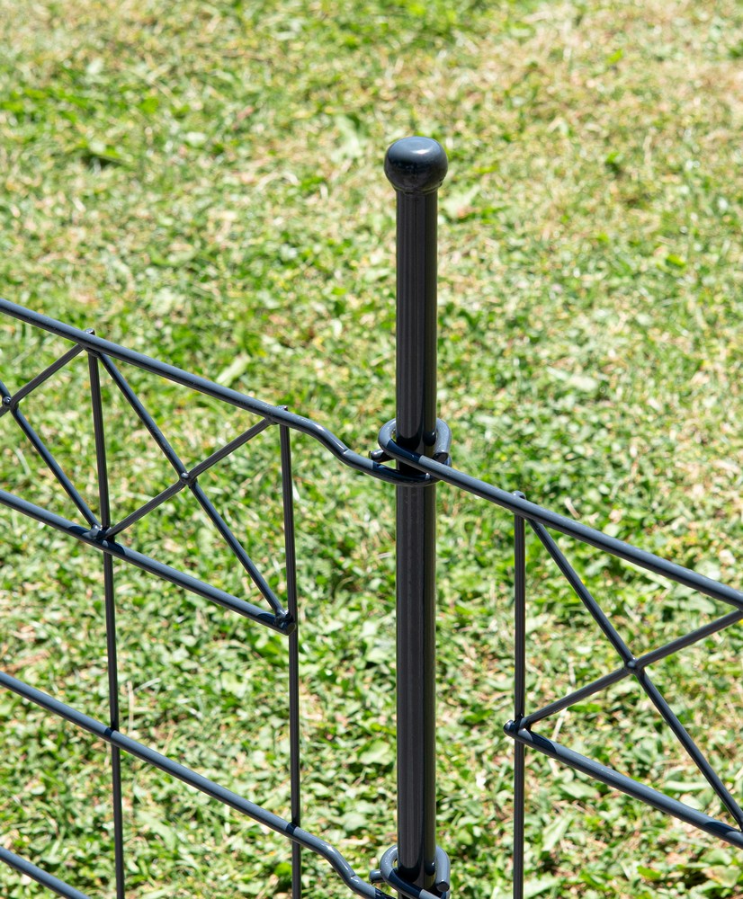 Powertec Garden Zaun-4er Set, ca. 1000 x 600 mm - Grau, 21FS12