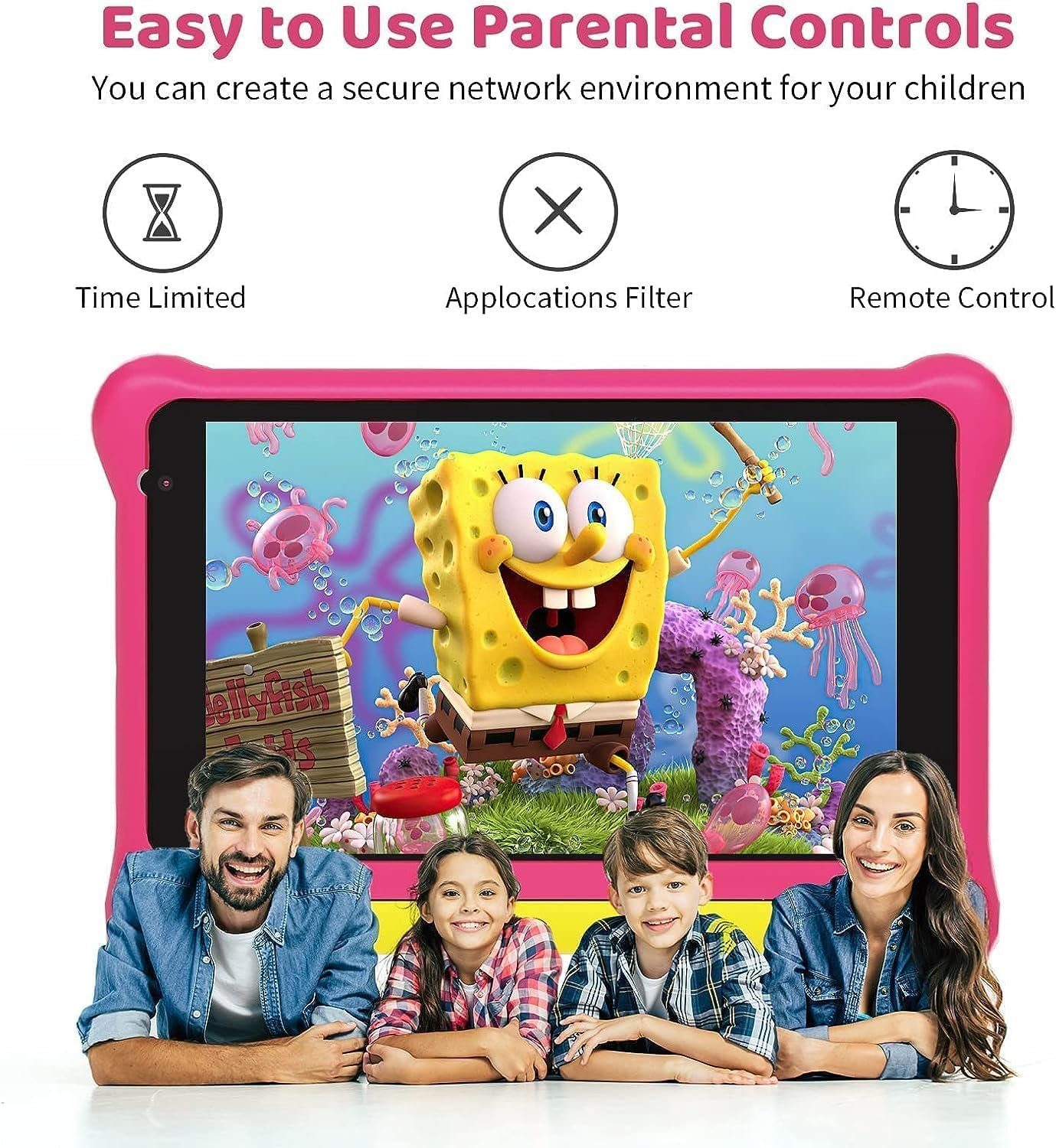 Fullant Tablet (32 GB, Android 12, Vorinstalliertes Kidoz, 2GB RAM+32GB ROM Quad-Core, WiFi Doppelkamera)