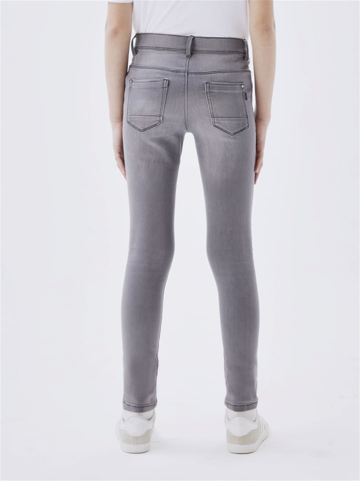 name it Skinny Fit Jeans für Mädchen in Light Grey Denim günstig kaufen