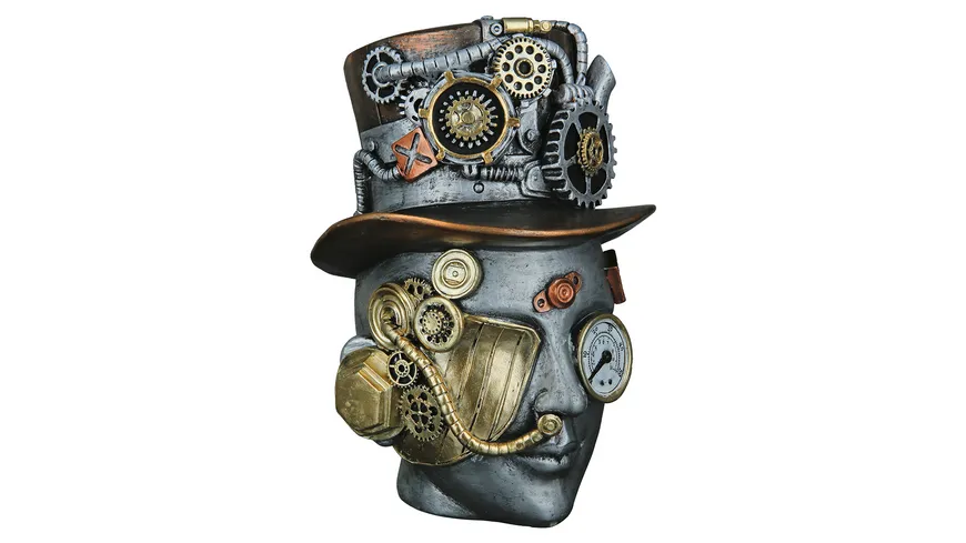 Casablanca Steampunk Poly Skulptur Female H=20cm silberfarben