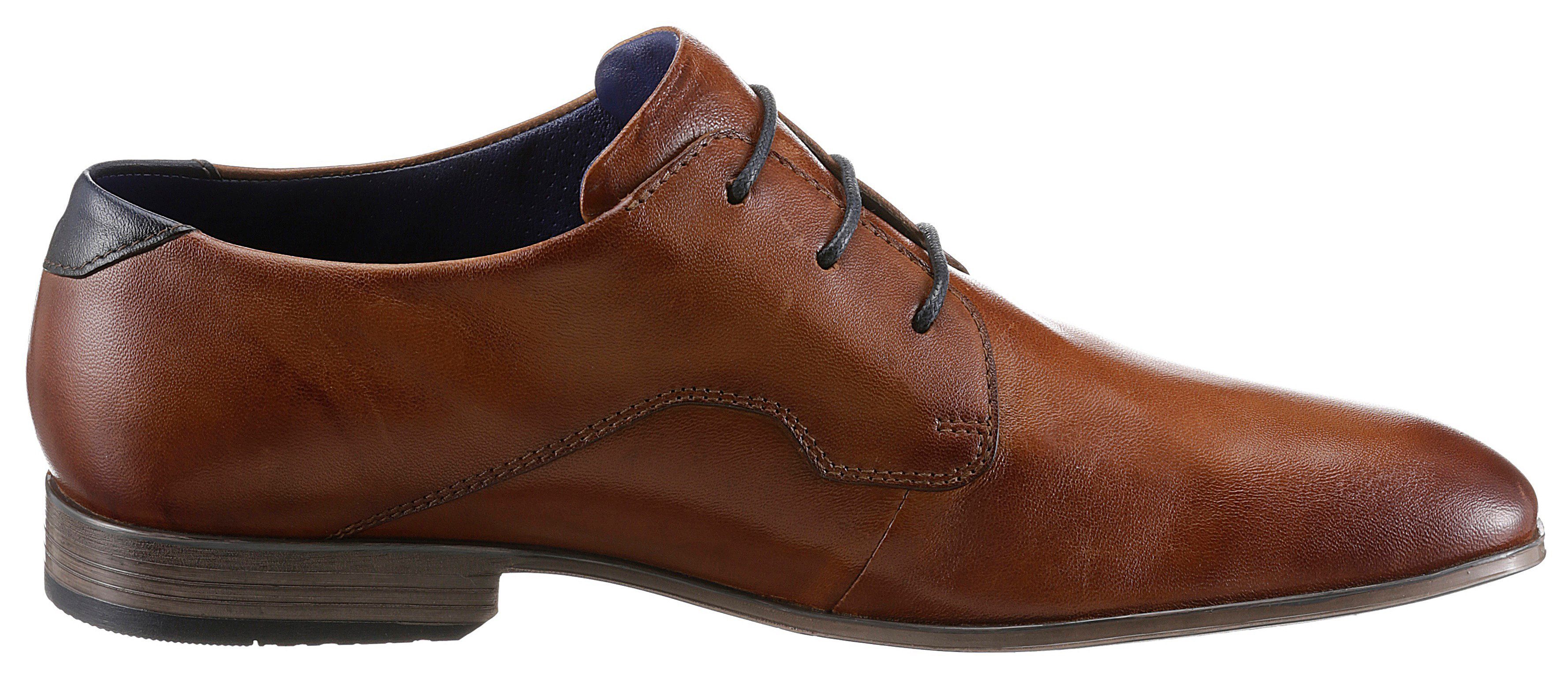 bugatti Schnürschuh mit seitlicher Logoprägung