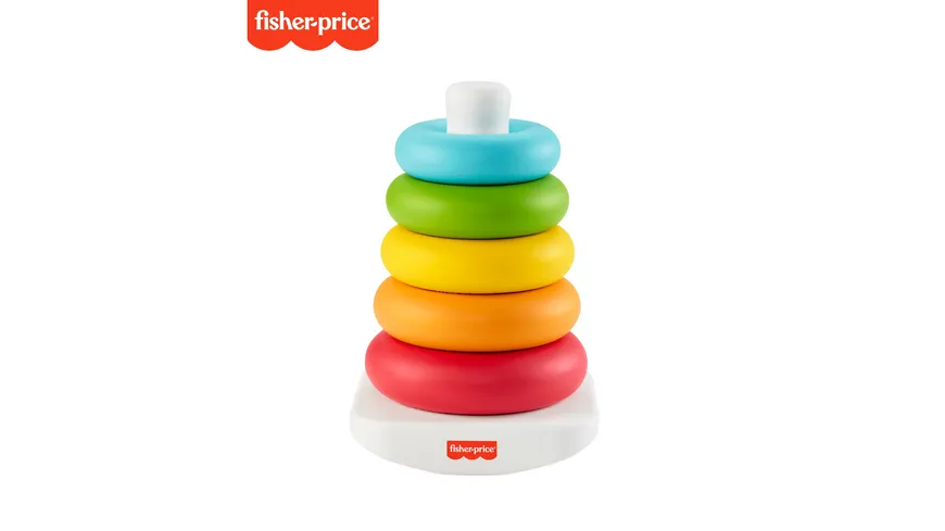 Fisher-Price Eco Farbring Pyramide, Stapelspiel, 100% Bio-Kunststoff