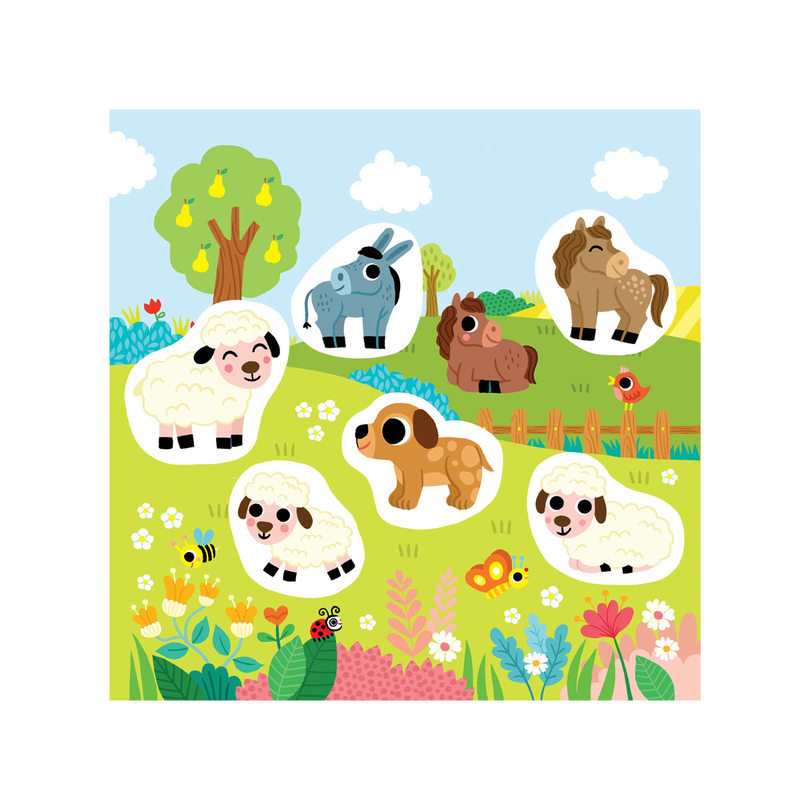 Pochette Stickers épais, À la ferme - Gründ