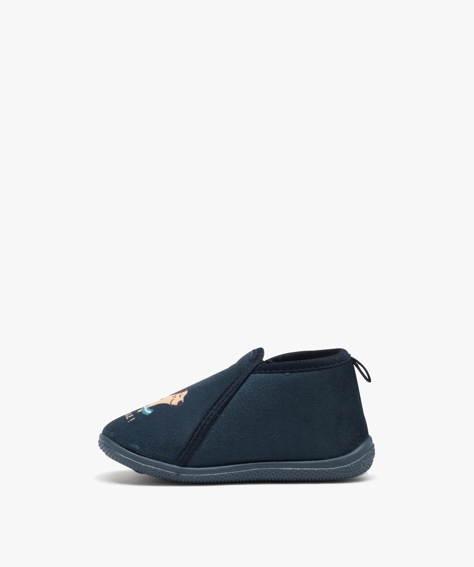 Chaussons bébé Garçon bottillons à zip en jersey imprimés bleu | GEMO