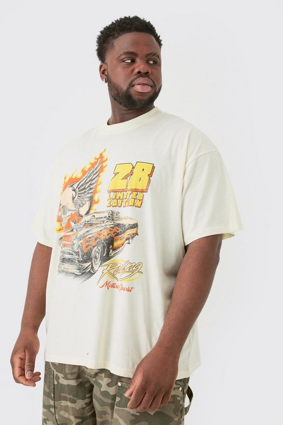 Plus Oversize T-Shirt mit Totenkopf-Print