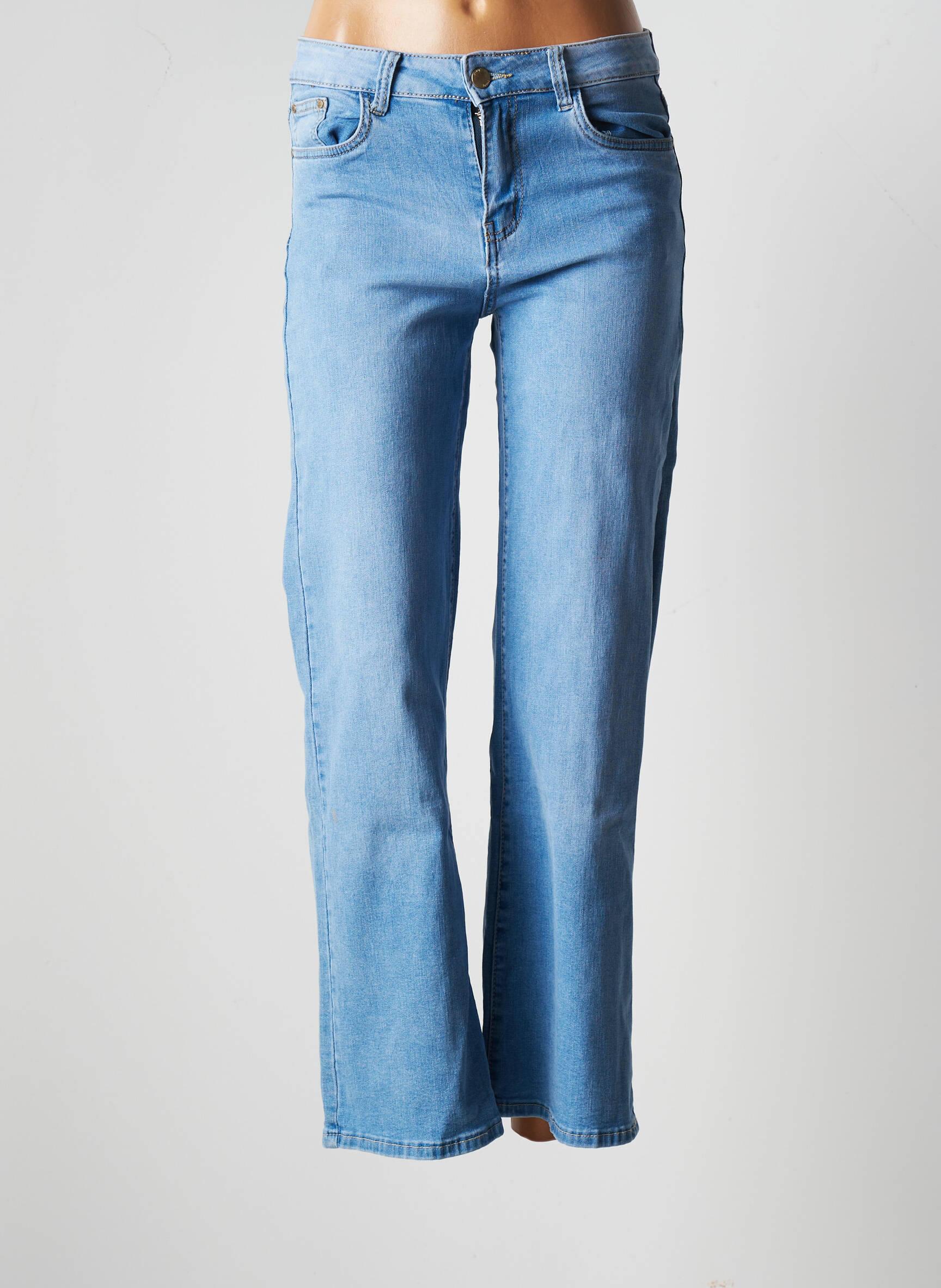 Ana Lucy Jeans Coupe Large Femme couleur bleu