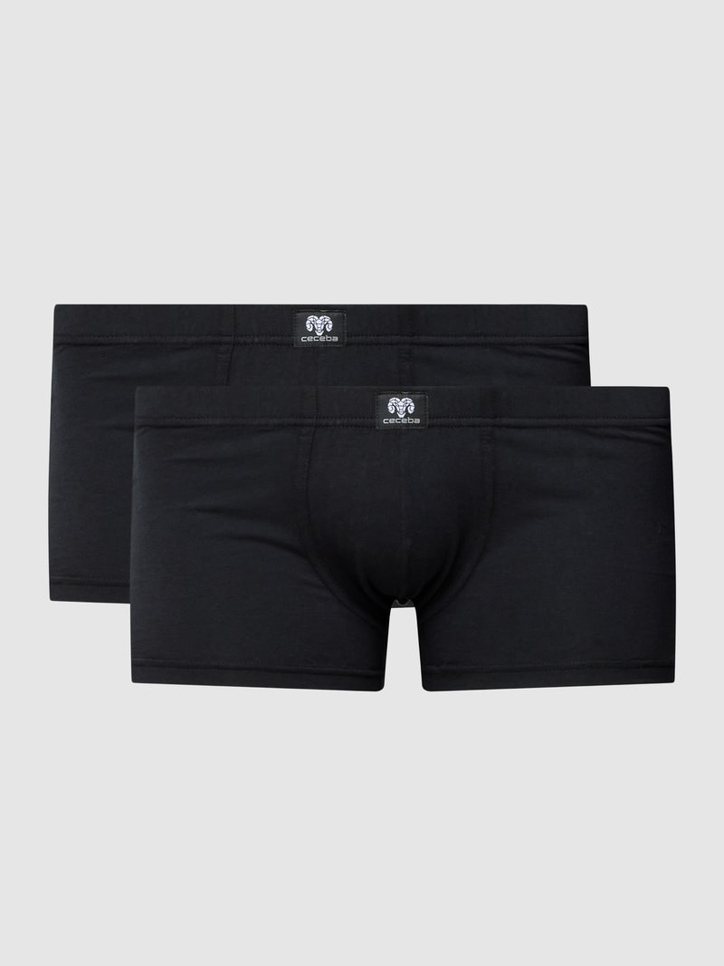PLUS SIZE Pants mit Label-Patch im 2er-Pack in schwarz