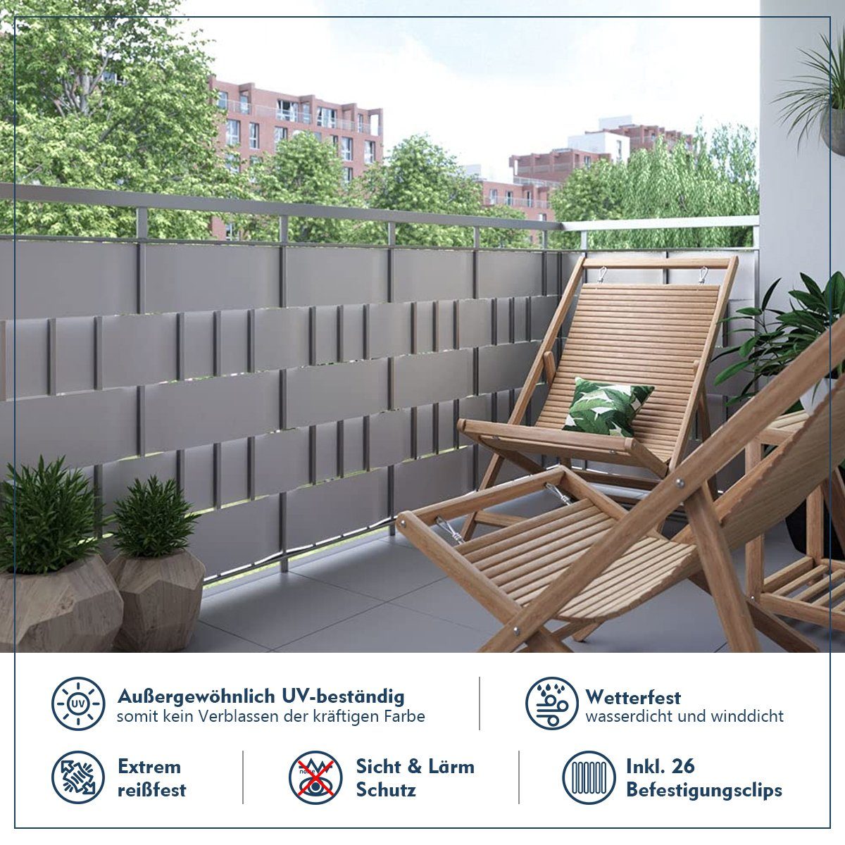 Sekey Sichtschutzstreifen Sichtschutz Rolle 35m / 50m blickdicht PVC Zaunfolie Sichtschutzfolie, für Doppelstabmatten Zaun