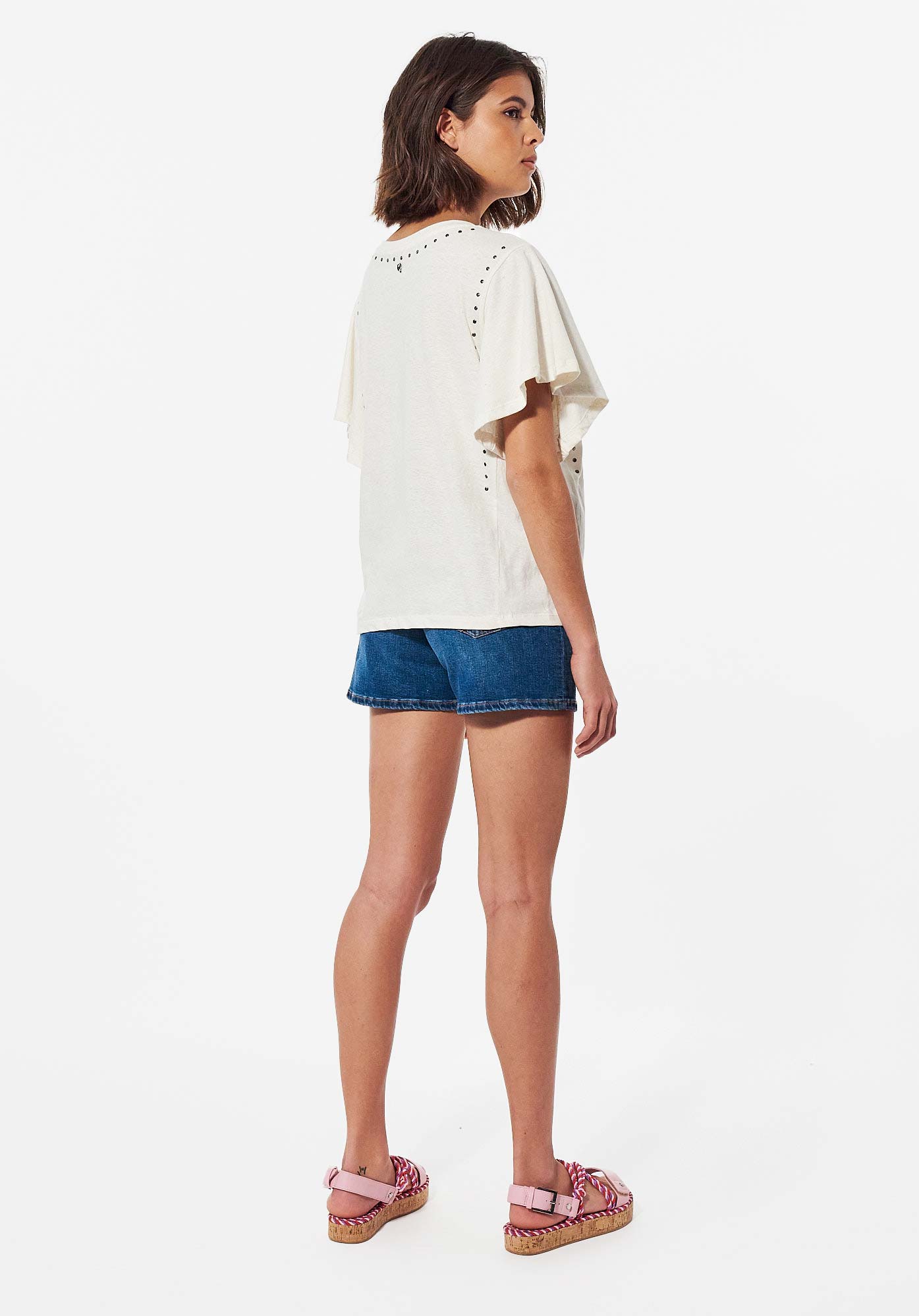 KARVI  T-shirt blanc loose Femme
