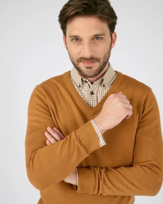 Pull col V laine et Thermolactyl