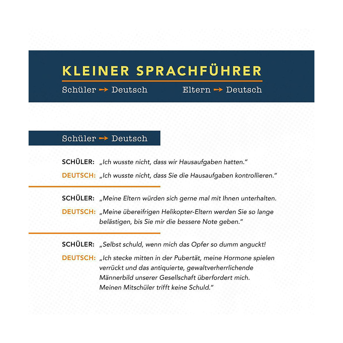 Wer jetzt lacht, hat es nie aus der Schule geschafft