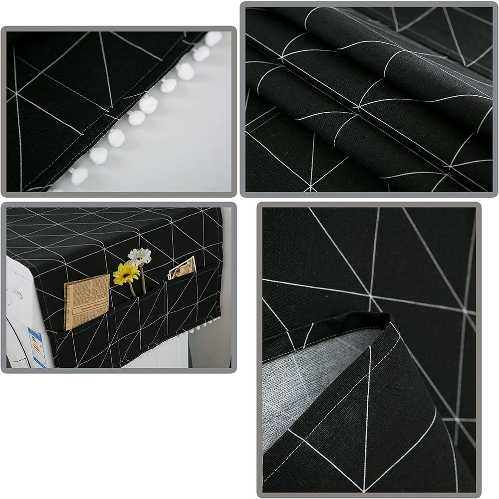 FELIXLEO Wäschespinne-Schutzhülle Waschmaschinen Abdeckungen mit Taschen, 2 Stück 55 x 130 cm