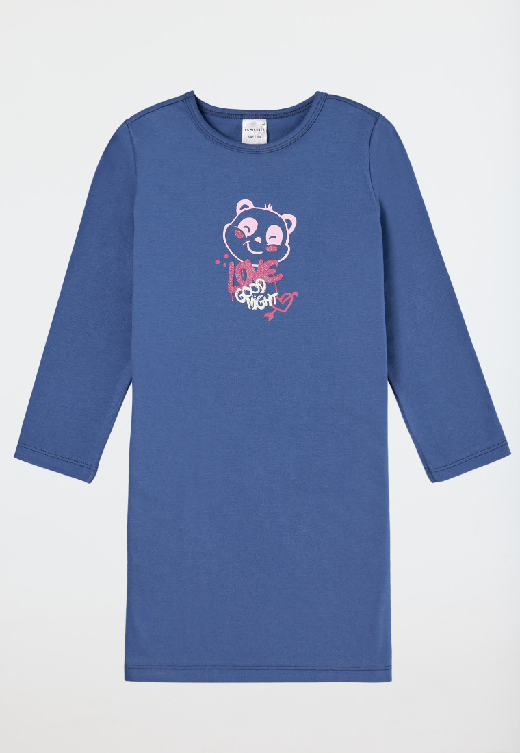 Nachthemd langarm Organic Cotton Panda blau - Girls World