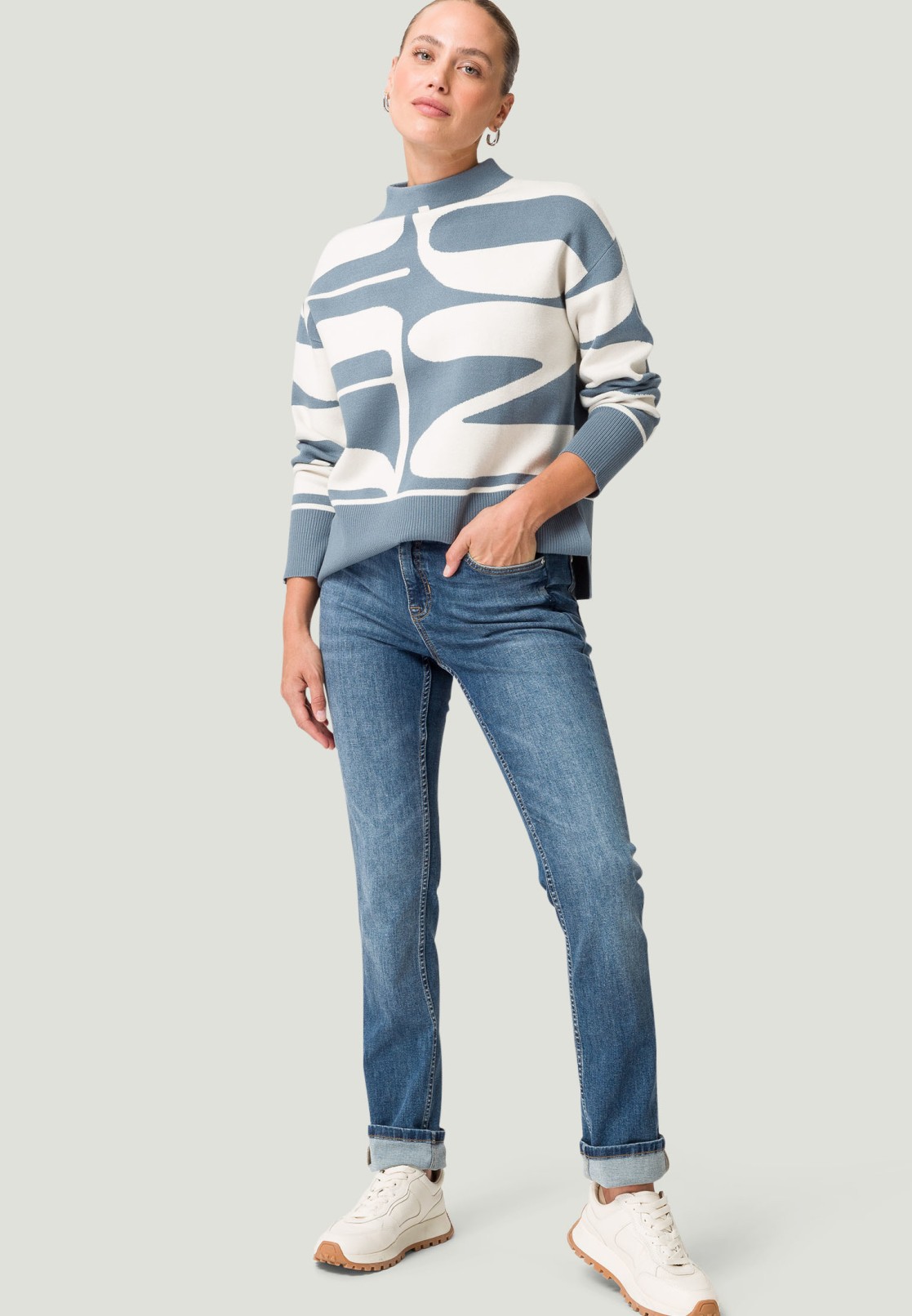 Strickpullover mit Allover-Muster