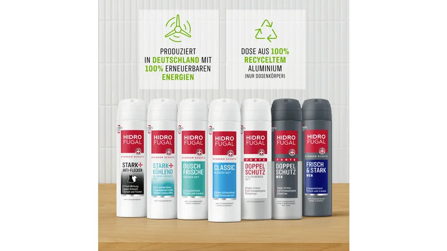 HIDROFUGAL Deo Spray Stark & Kühlend Anti-Transpirant 150 ml