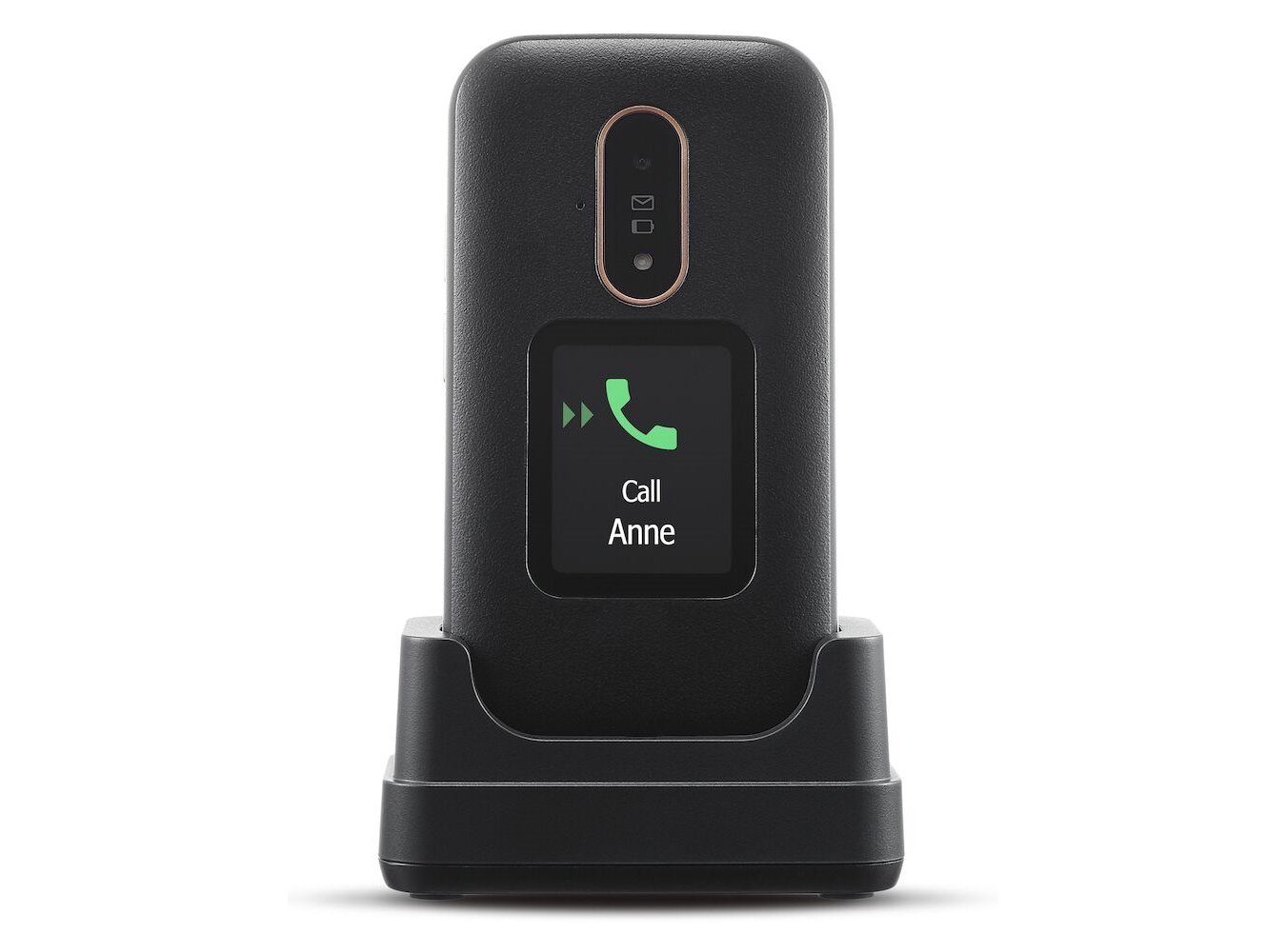 Doro 6880 schwarz Seniorenhandy (7,11 cm/2.8 Zoll, 128 GB Speicherplatz, 2 MP Kamera, Notruftaste auf der Rückseite, hörgerätekompatibel)