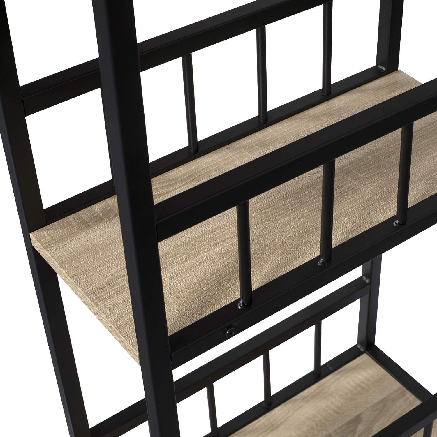 Woltu Bartisch (1-St), Bartisch mit 2 Ablagefläche aus Metallgestell & MDF