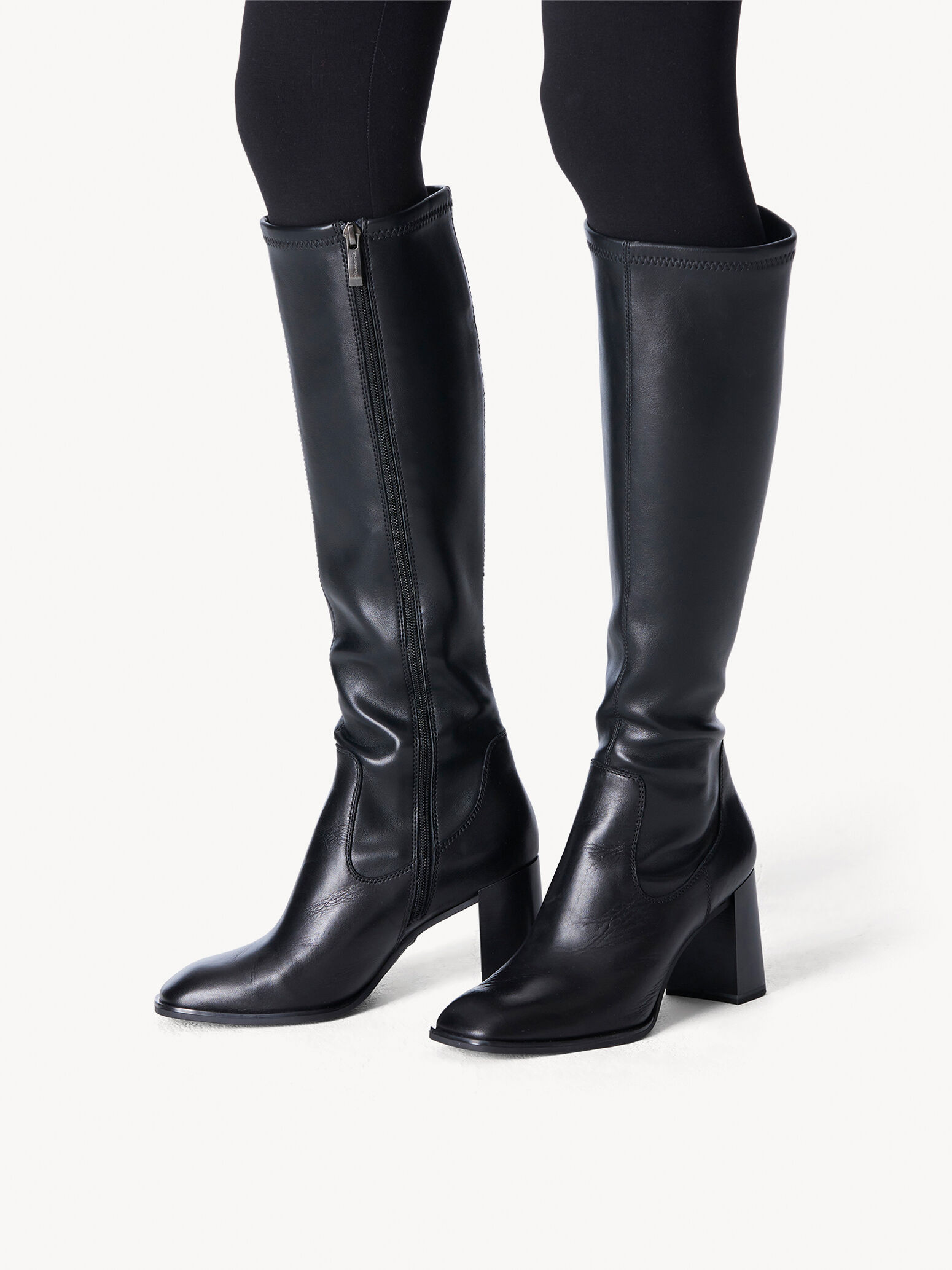Bottes en cuir - noir