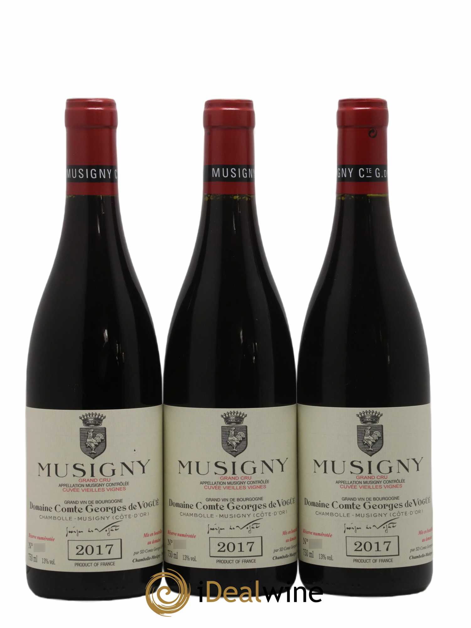 Musigny Grand Cru Cuvée Vieilles Vignes Comte Georges de Vogüé  2017 - Lot de 3 Bouteilles