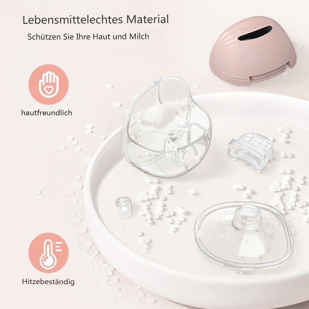 bioby Elektrische Doppelmilchpumpe, 3 Modi 180ml LED Babyflasche tragbar