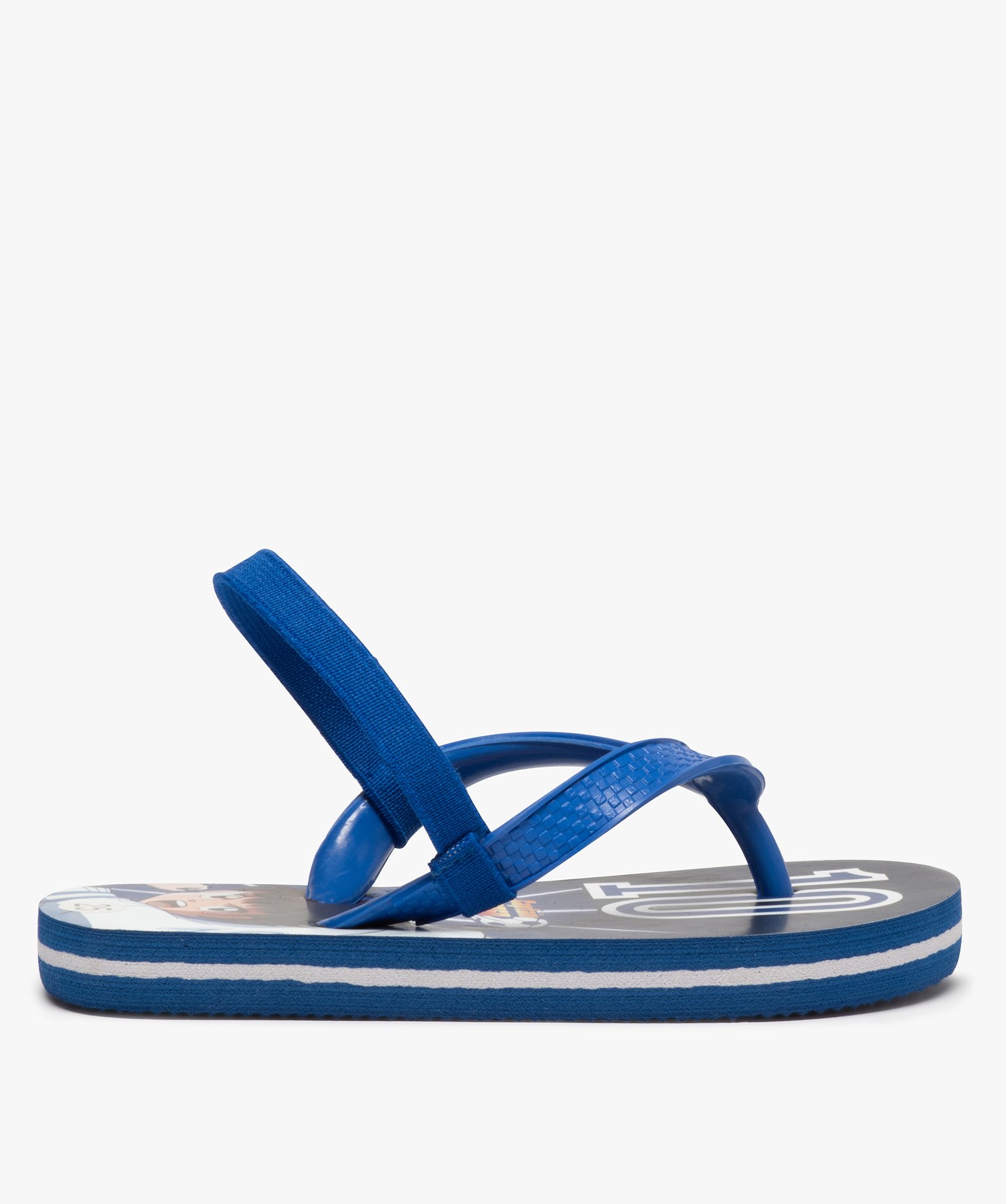 Tongs Garçon à bride élastique Olive et Tom bleu | GEMO