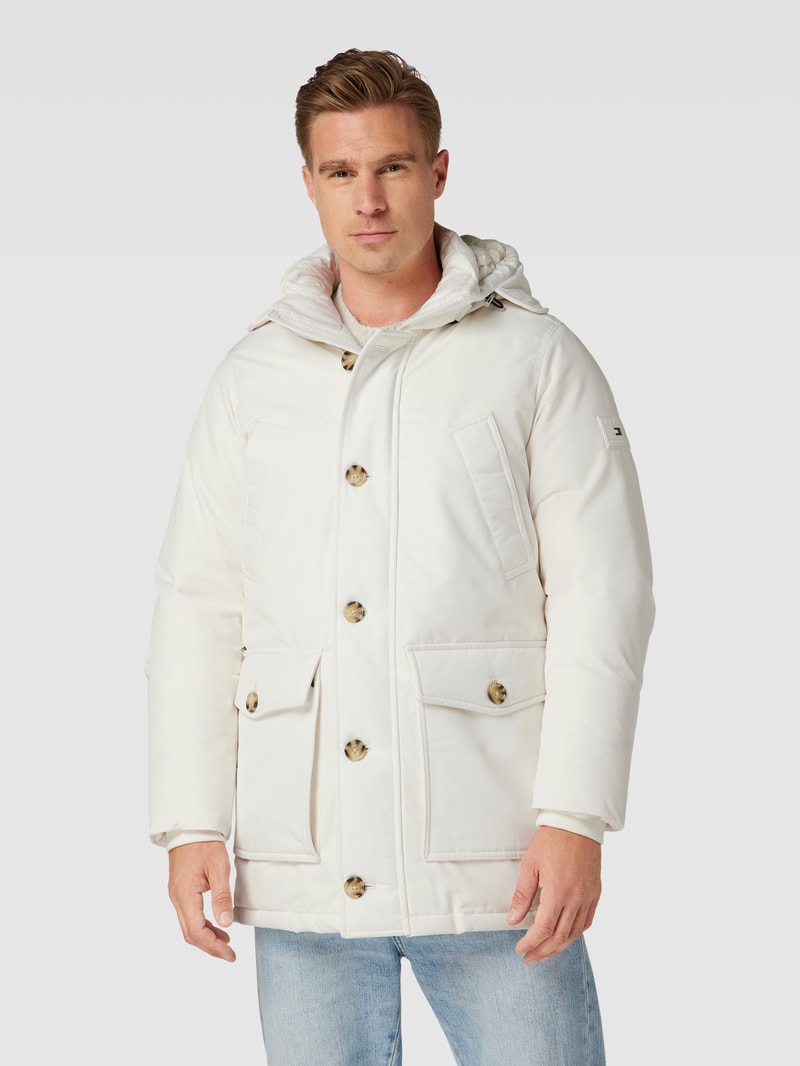 Parka mit abnehmbarer Kapuze Modell 'ROCKIE' in offwhite
