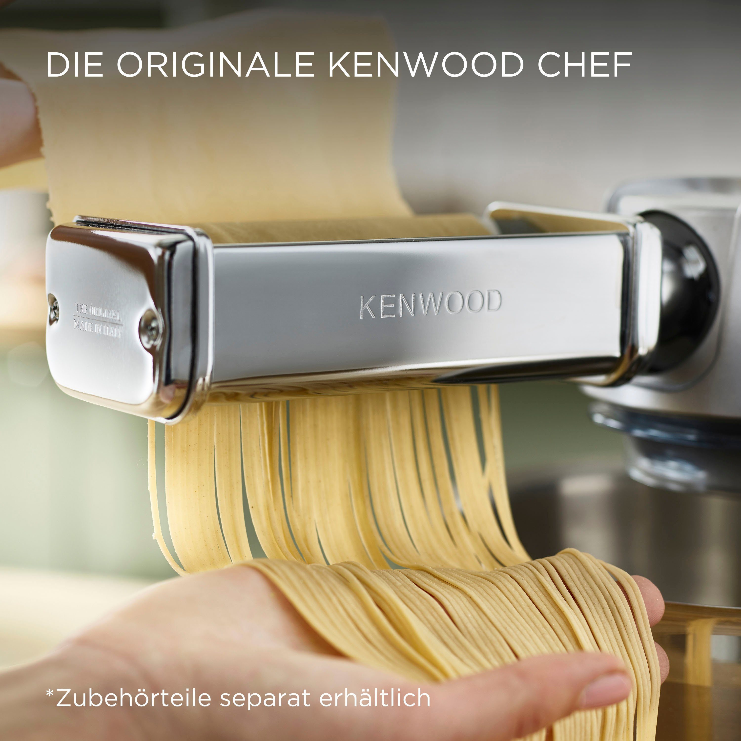 KENWOOD Küchenmaschine Chef XL KVL4220S, 1200 W, 6,7 l Schüssel, 6,7 l Schüssel, inkl. Mixaufsatz, Fleischwolf und Trommelraffel
