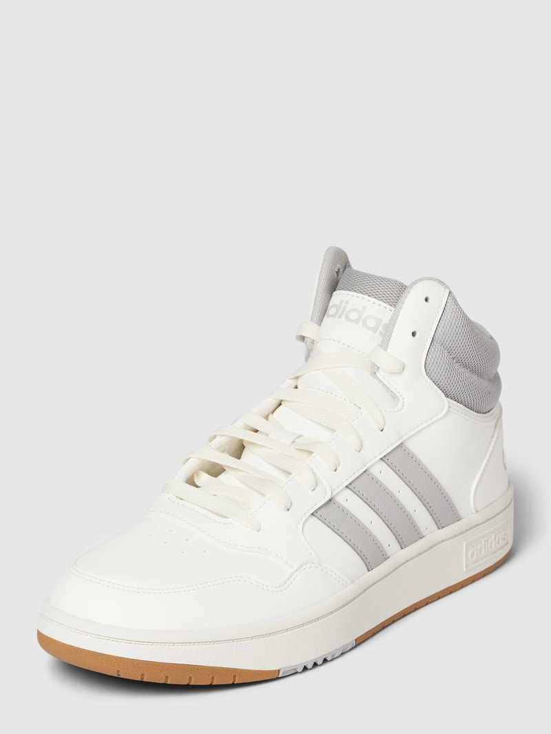 High Top Sneaker mit Kontrastbesatz Modell 'HOOPS 3.0 MID' in weiß