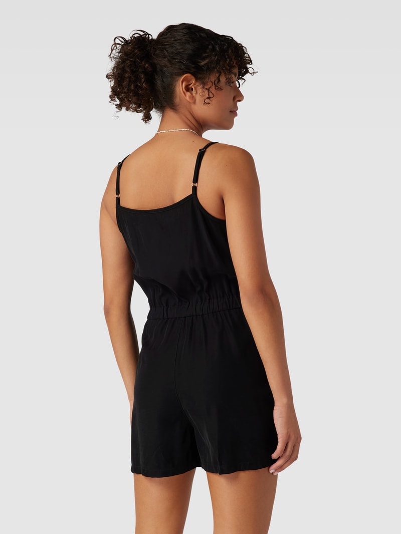 Playsuit mit Bindegürtel Modell 'MAGO' in schwarz