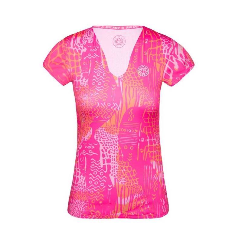 BIDI BADU Bella 2.0 Tech V-Neck Tee Tennisshirt Damen