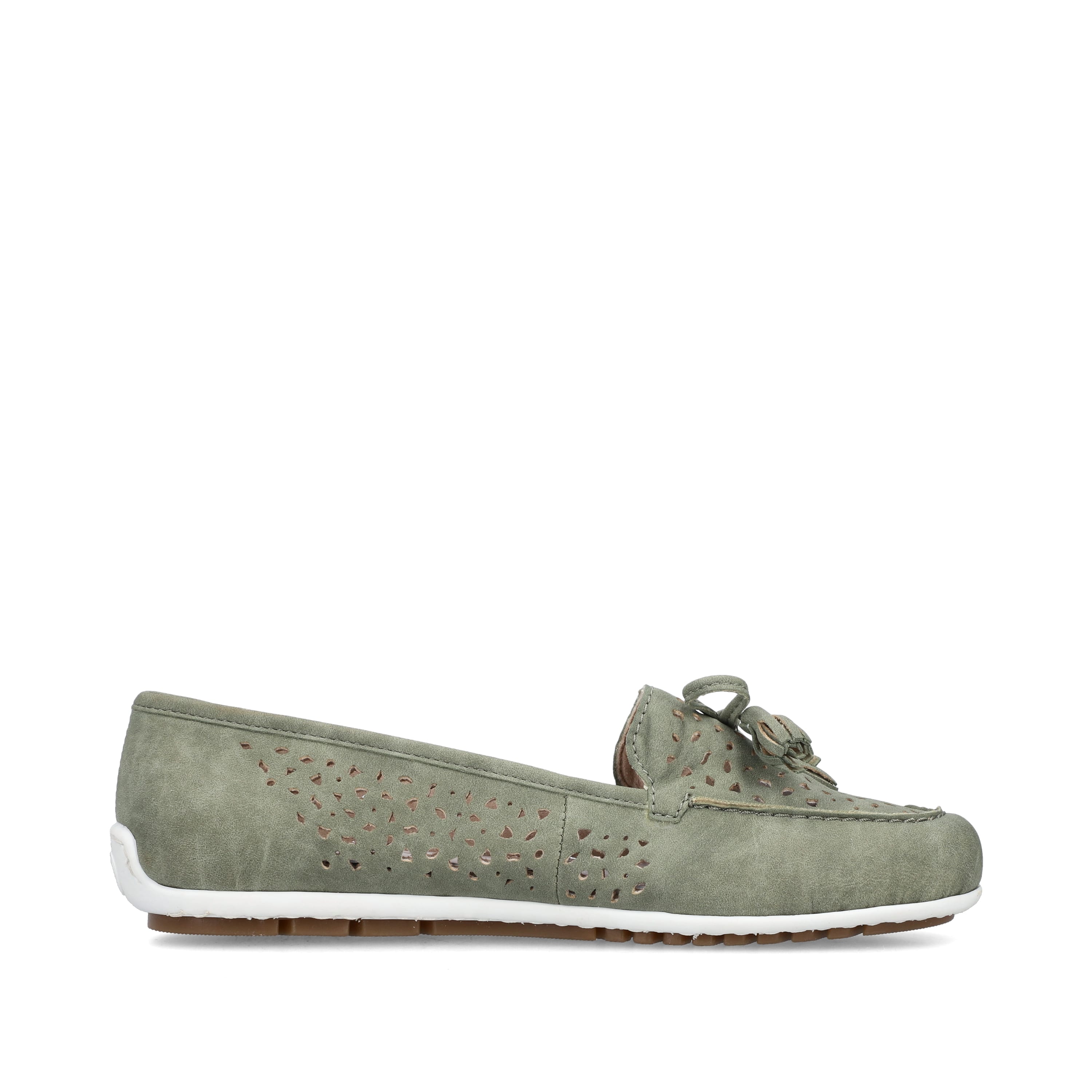 Rieker Damen Loafer grüngrau