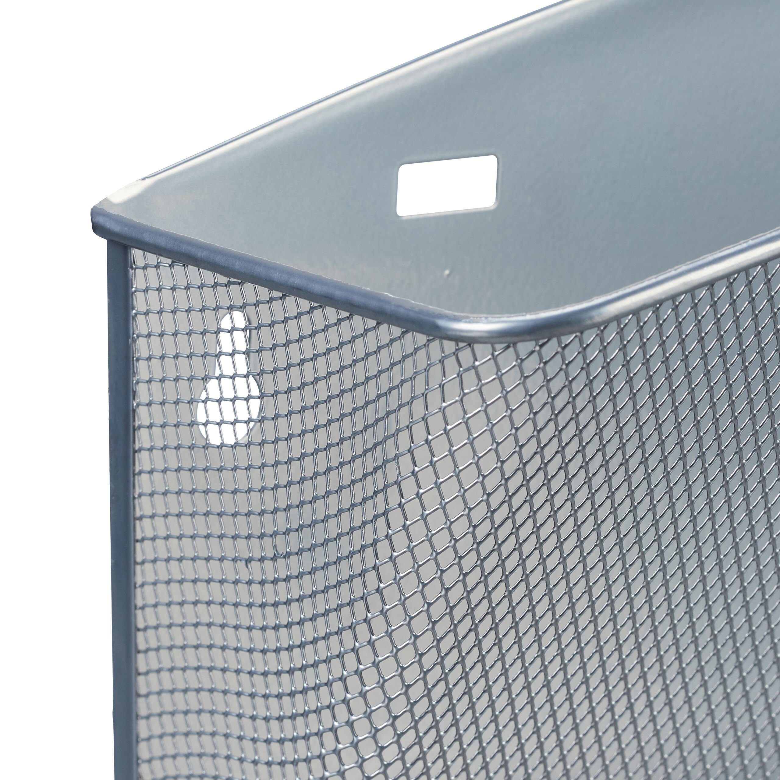 relaxdays Zeitungsständer Zeitschriftenhalter Wand 3er Set, Silber