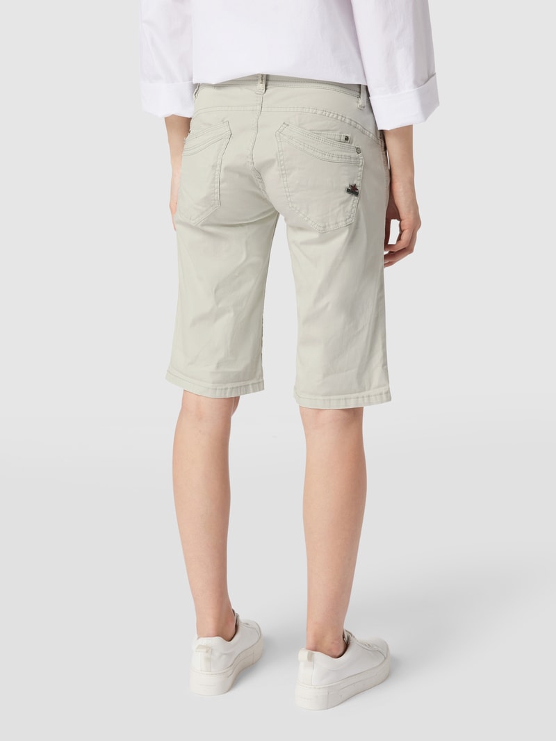Bermudas mit Label-Details in hellgrau