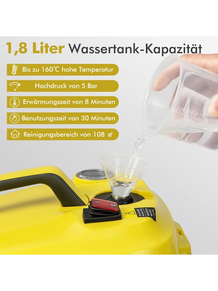 COSTWAY Dampfreiniger 2000W in Gelb günstig kaufen onesize