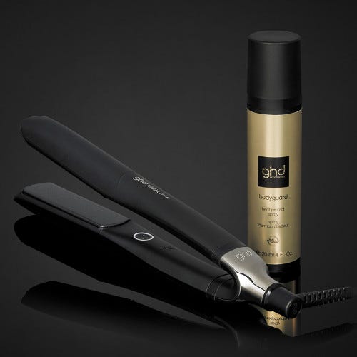 ghd platinum+ Glätteisen schwarz & bodyguard Hitzeschutz Pflegebundle