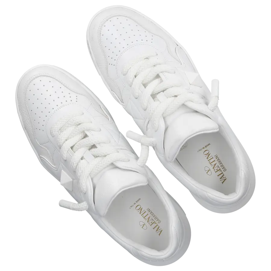 Valentino Garavani - Sneaker low ONE STUD XL Nappaleder - weiß