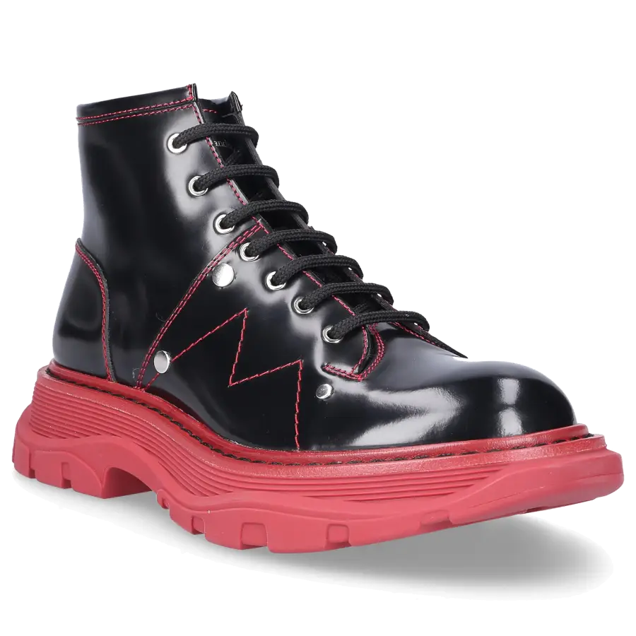 Alexander McQueen - Stiefeletten Kalbsleder - rot