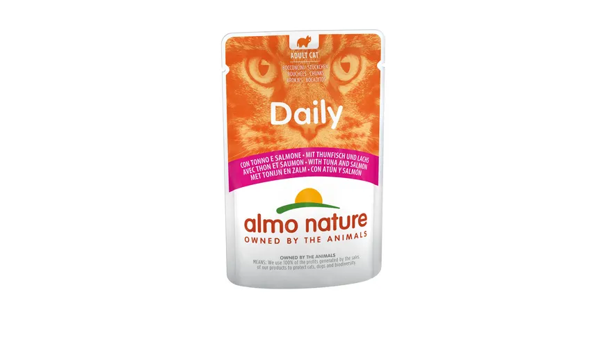 almo nature Katzennassfutter Cat Daily Menu Thunfisch + Lachs 70 g