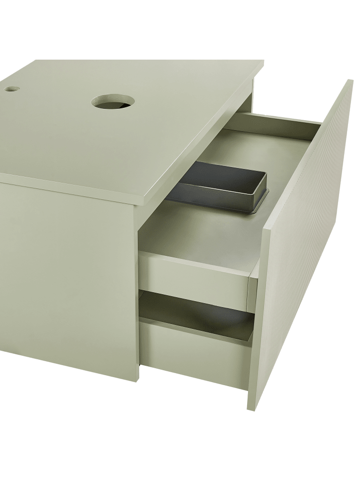 Beliani Badezimmerschrank ALZIRA in Grün - (W) 80 x (H) 40 x (L) 52 cm günstig kaufen onesize