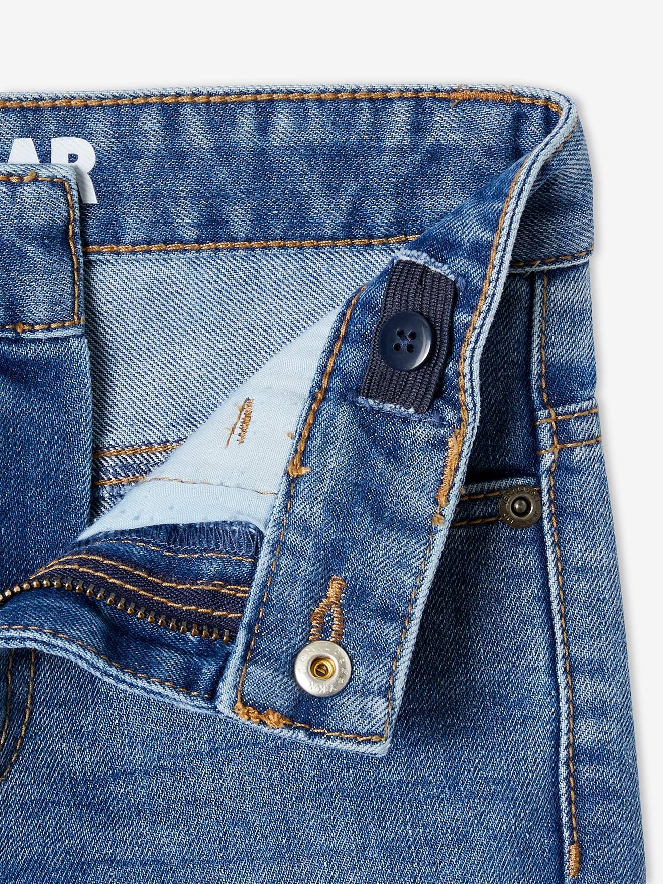 Vertbaudet Die UNVERWÜSTLICHE, robuste Jungen Straight-Jeans WATERLESS, Hüftweite REGULAR Oeko-Tex - blue stone