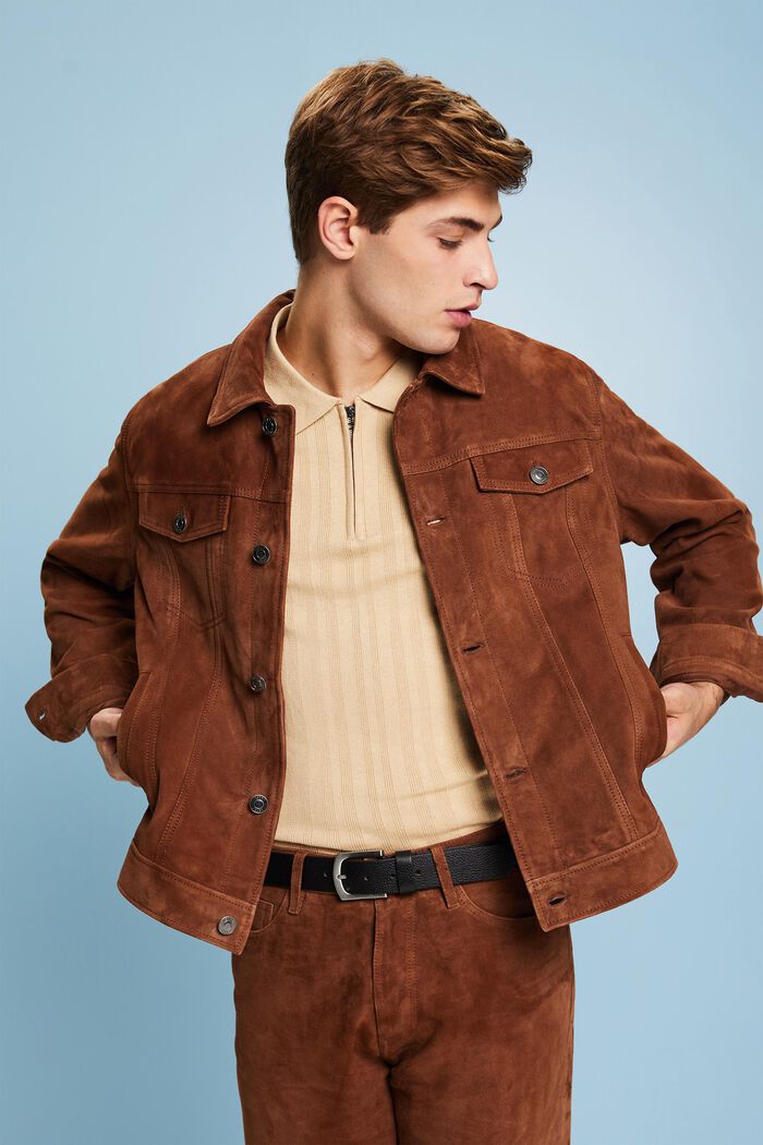 Truckerjacke aus Rauleder